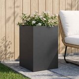  Vrtna saksija Crna 50 x 50 x 75 cm Čelična vrata | shoptok.hr