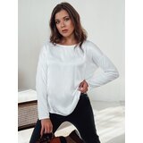 DStreet Bluzka damska oversize SILKINEA z wisiorkiem biała | shoptok.hr