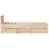  Okvir kreveta bez madraca s uzglavljem 90 x 200 cm od borovine | Eponuda.com