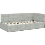  Kutni krevetni okvir s madracem 2 kom. Svjetlosiva Baršun | shoptok.hr