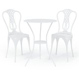  3-dijelni bistro set od lijevanog aluminija bijeli | Eponuda.ba