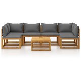  3057622 7 Piece Garden Lounge Set with Cushion Solid Acacia Wood (2x311856+311858+311862) | shoptok.hr