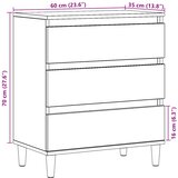  Komoda Artisan hrast 60x35x70 cm izrađeno drvo | shoptok.hr