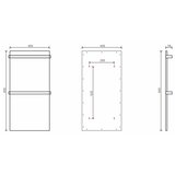Sapho električni sušač peškira elmis 120W 80x40 cm mat bela | Eponuda.com