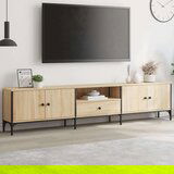 TV omarica s predalom sonoma hrast 200x25x44 cm inženirski les Cene