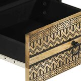  Stolić za kavu crni 80x54x40 cm od masivnog grubog drva manga | shoptok.hr
