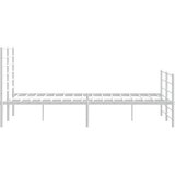 Metalni okvir kreveta uzglavlje i podnožje bijeli 120x200 cm | shoptok.hr