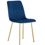 Lava stolica - tamnoplavi baršun / zlatne noge x 1 | shoptok.hr