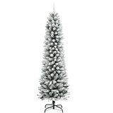 vidaXL Umjetno usko božićno drvce sa snijegom 240 cm PVC i PE | shoptok.hr