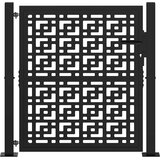  Vrtna vrata crna 100x100 cm čelična križna konstrukcija | shoptok.hr