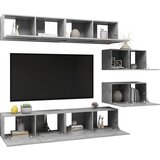  6-dijelni set TV ormarića siva boja betona konstruirano drvo | shoptok.hr