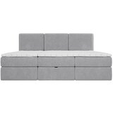 MID.YOU DRUŽINSKA POSTELJA 270 cm x 200 cm , les, tekstil, leseni material temno siva | Shoptok.si