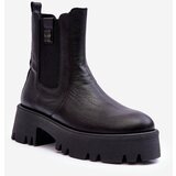 Kesi Leather chelsea on a solid platform, black Lemar Lisencca | Shoptok.si