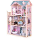 ECO TOYS drvena kuća za lutke, 11 komada namještaja | shoptok.hr
