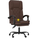  Masažni uredski naslonjač od umjetne kože smeđi | shoptok.hr
