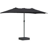  Vrtni suncobran Crna 385 x 209 x 244 cm Poliester | Eponuda.com