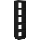 Furnova Knjižna omara / pregrada črna 40x35x167 cm trdna borovina, (21951089) | Shoptok.si