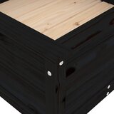  Vrtna sadilica crna 82,5 x 82,5 x 39 cm od masivne borovine | Eponuda.com