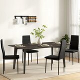  Set od 4 blagovaonske stolice dizajn bez naslona za ruke presvlaka od tkanine metalne noge crna | shoptok.hr