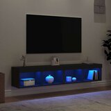 vidaXL TV omarice z LED lučmi 2 kosa črna 80x30x30 cm | Shoptok.si