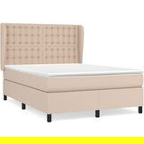  The Living Store Box spring postelja z vzmetnico kapučino 140x200cm umetno usnje - Box Spring Postelja, (21499491) | Shoptok.si