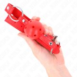 Kink Gag Breathable With Double River Model 1 Red (4,5 Cm) | Shoptok.si