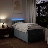 vidaXL Box spring postelja z vzmetnico svetlo siva 90x190 cm blago | Shoptok.si