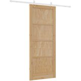  Klizna vrata Prirodna i bijela 86 x 211 cm Masivna borovina | shoptok.hr