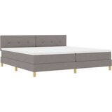  postelja v škatli z vzmetnico taupe 200x200 cm tkanina, (22082858) | Shoptok.si