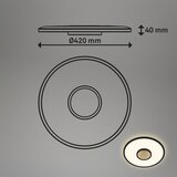 BRILONER 3847015 - led plafonsko svetlo toro LED/18W/230V, prečnik 42 cm, crno | Eponuda.com