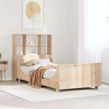  Krevet s regalom za knjige bez madraca 90x190 cm masivno drvo - Smeđa 90 x 190 cm | shoptok.hr