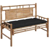 The Living Store Vrtna klop z blazino 120 cm bambus - Vrtna Klop, (21465669) Cene