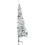  Umjetno božićno drvce 210 cm PVC i čelik Zelena i bijela | shoptok.hr