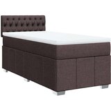 vidaXL Krevet s oprugama i madracem tamnosmeđi 100 x 200 cm od tkanine | shoptok.hr