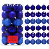  Božićne kuglice 6 cm – set od 30 komada, tamnoplave | shoptok.hr