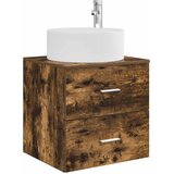 vidaXL Umivalnik s pritrditev na steno Dimljen hrast, (5000245666) | Shoptok.si