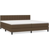  Krevet s oprugama i madracem tamnosmeđi 200x200 cm od tkanine | shoptok.hr