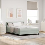 vidaXL Box Spring Krevet s Madracem Svjetlosiva 140x200 cm Baršun | shoptok.hr