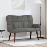 SOFA za dvije osobe Tamnosiva 115 x 61 x 87 cm Baršun | shoptok.hr