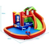  Vodni park, napihljiv grad s toboganom in bazenom, dim. 370 x 300 x 190cm | Shoptok.si