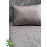 Gusenica posteljina damast saten pruga siva - 140x200 cene