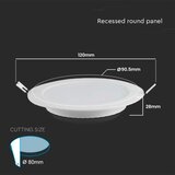  led ugradno svetlo LED/3W/230V, prečnik 9,5 cm, 4000K, belo | Eponuda.com