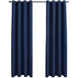  Zavjese za zamračivanje s prstenima 2 kom plave 140 x 175 cm | shoptok.hr