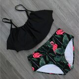 Fenzy Dvodijelni Kupaći Kostim S Volanima, Crni | shoptok.hr