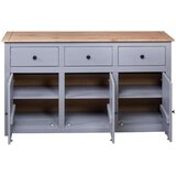  Komoda od masivne borovine siva 135x40x80 cm asortiman Panama | shoptok.hr
