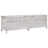  Vrtna kutija za pohranu bijela 198,5x50x56,5cm masivna jelovina | shoptok.hr