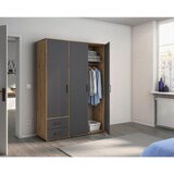 Rauch Möbel OMARA S KLASIČNIMI VRATI, siva, hrast artisan | Shoptok.si