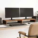 Stalak za monitor boja drva 100x27x10 cm konstruirano drvo