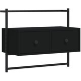 Maison Chic TV omarica - TV stojalo - Televizijska omarica stenska črna 60,5x30x51 cm inženirski les, (21698866) Cene