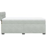 Box spring krevet s madracem svjetlosivi 90x190 cm baršunasti | shoptok.hr